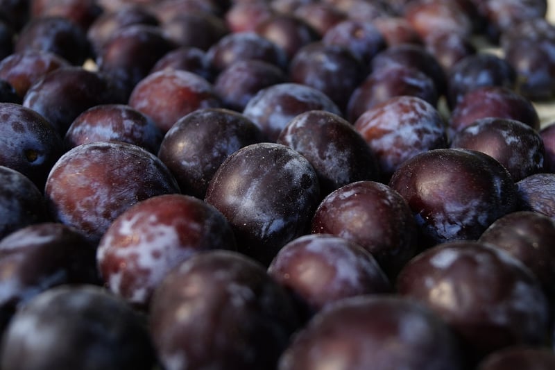 Assorted fresh plums